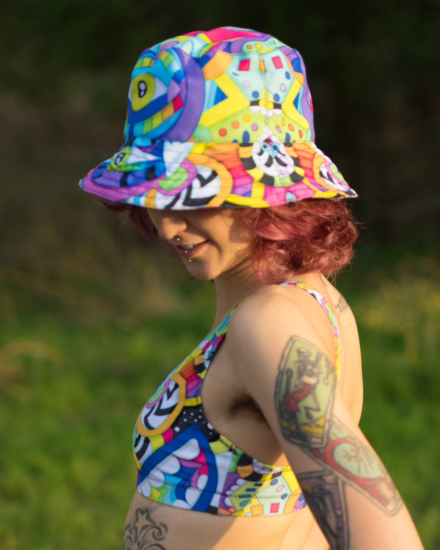 Yatuk / Blobular 01 Reversible bucket hat 〠