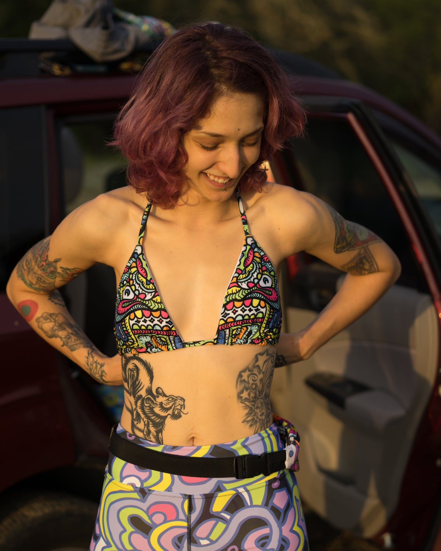 Bawssfaic recycled string bikini top 〠