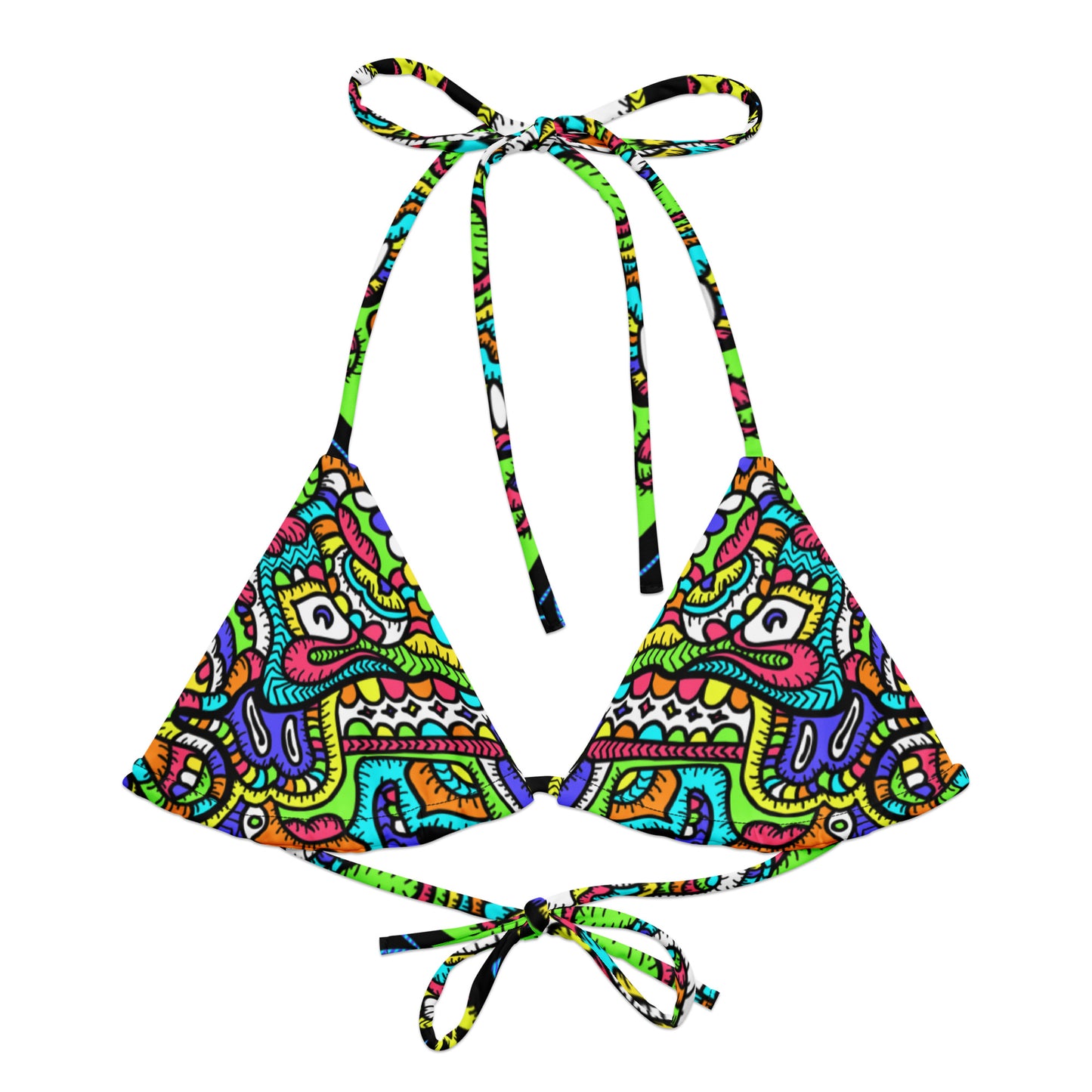 Bawssfaic recycled string bikini top 〠