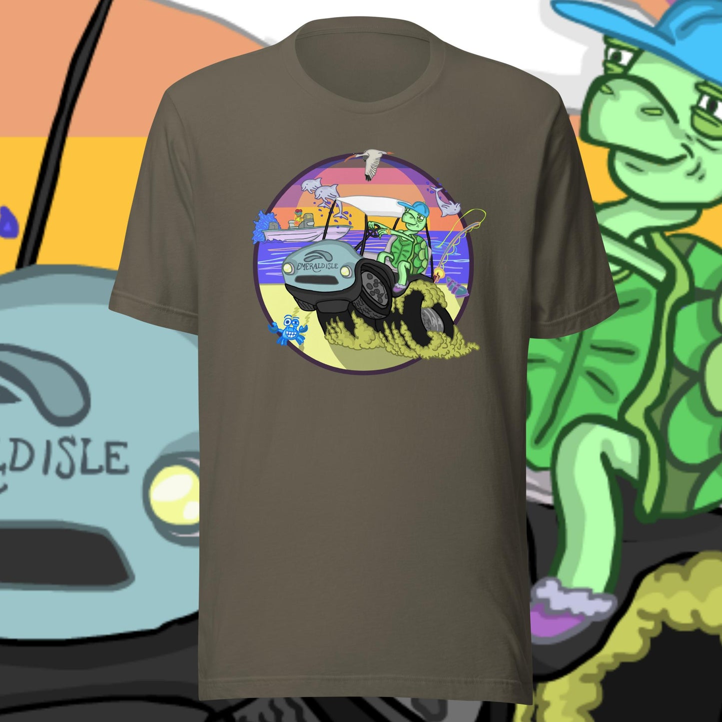 Golfcartin' Turtle Tee (XS, XXL)
