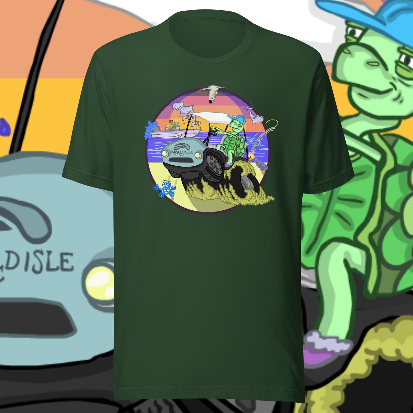 Golfcartin' Turtle Tee (XS, XXL)