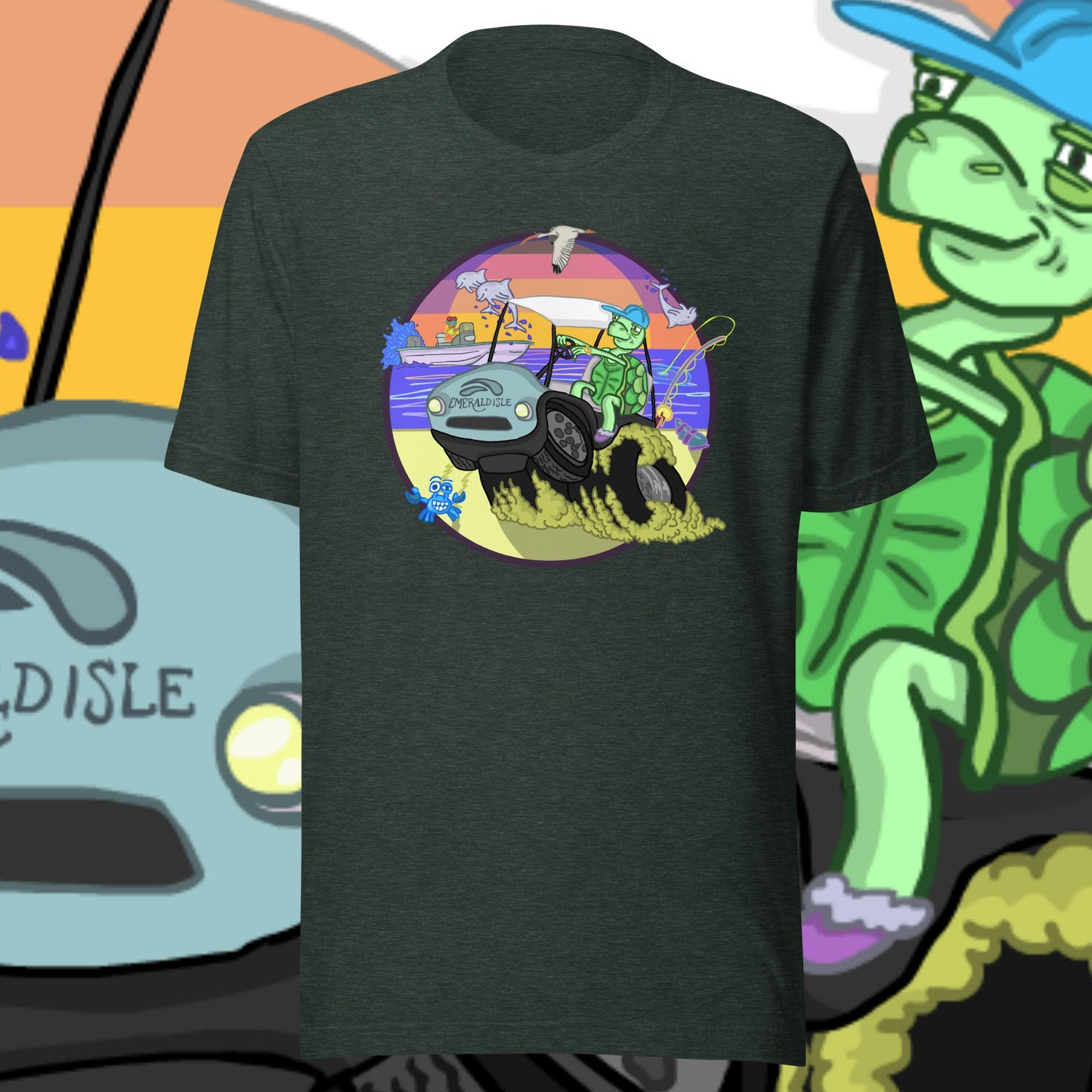 Golfcartin' Turtle Tee (XS, XXL)