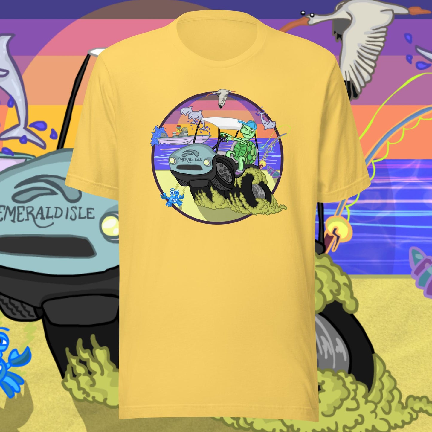 Golfcartin' Turtle Tee (LG, XL)