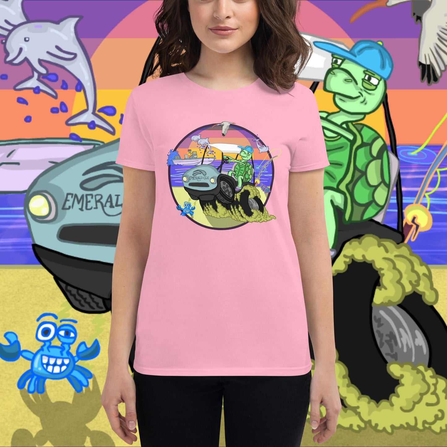 Golfcartin' Turtle Alternate Cut T-shirt