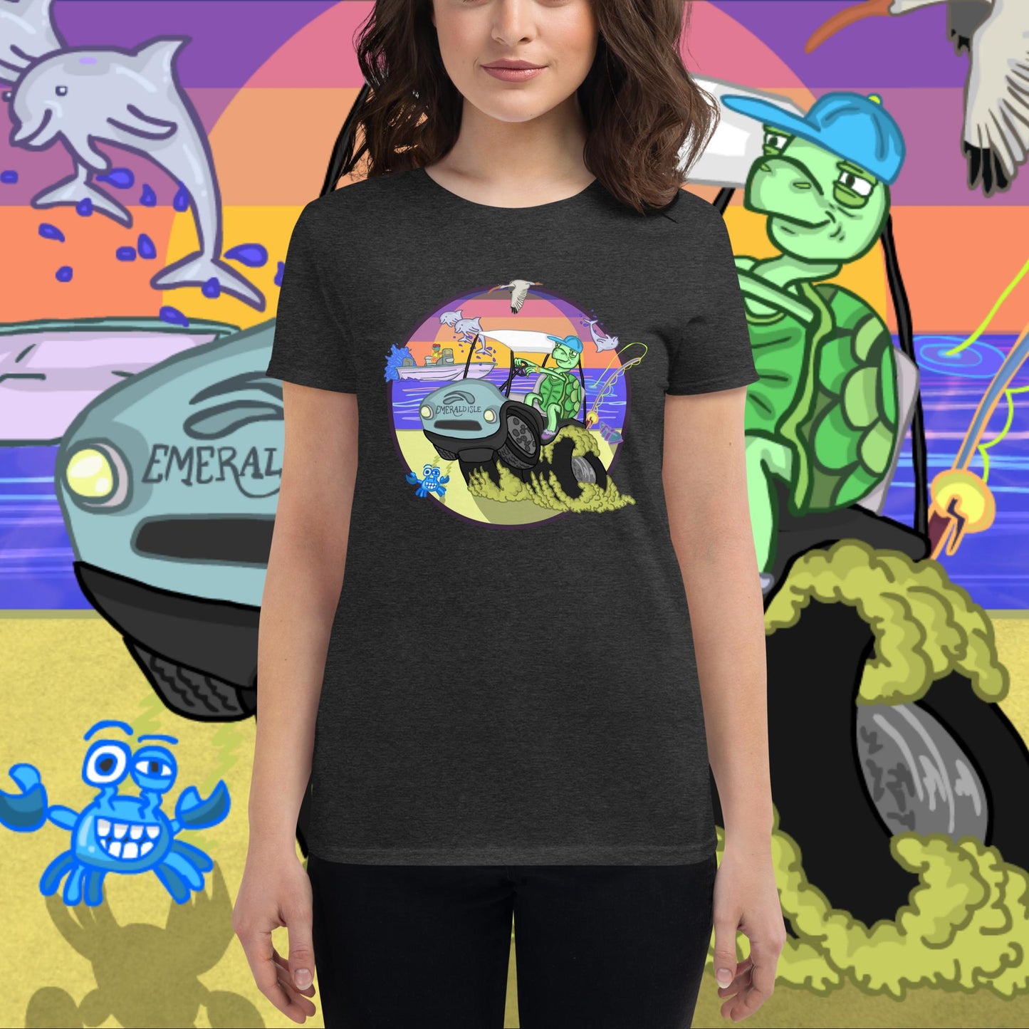 Golfcartin' Turtle Alternate Cut T-shirt
