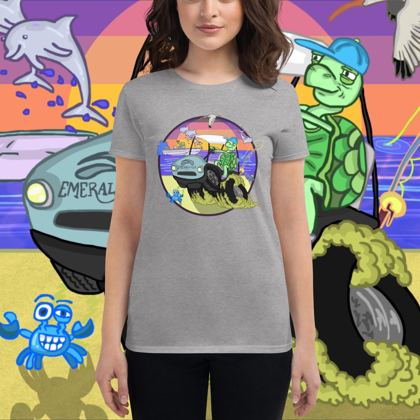 Golfcartin' Turtle Alternate Cut T-shirt
