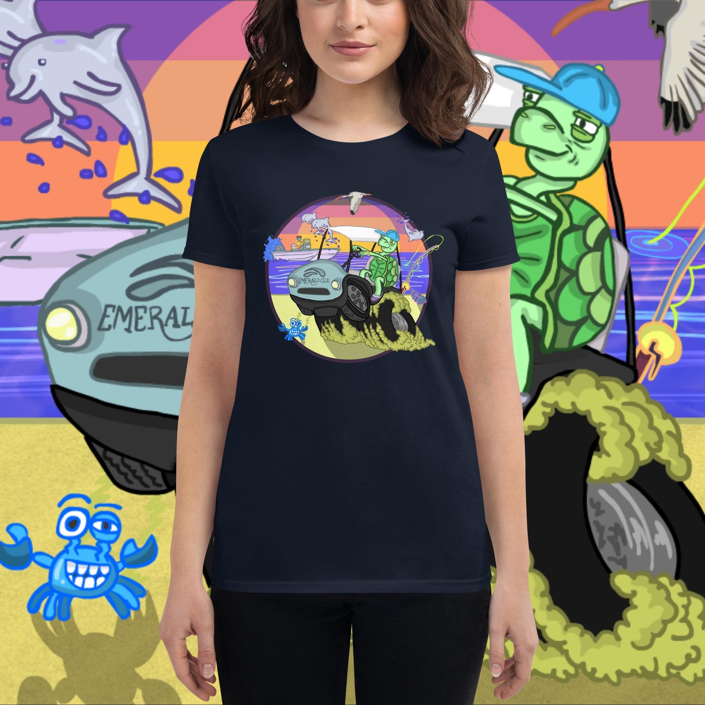 Golfcartin' Turtle Alternate Cut T-shirt