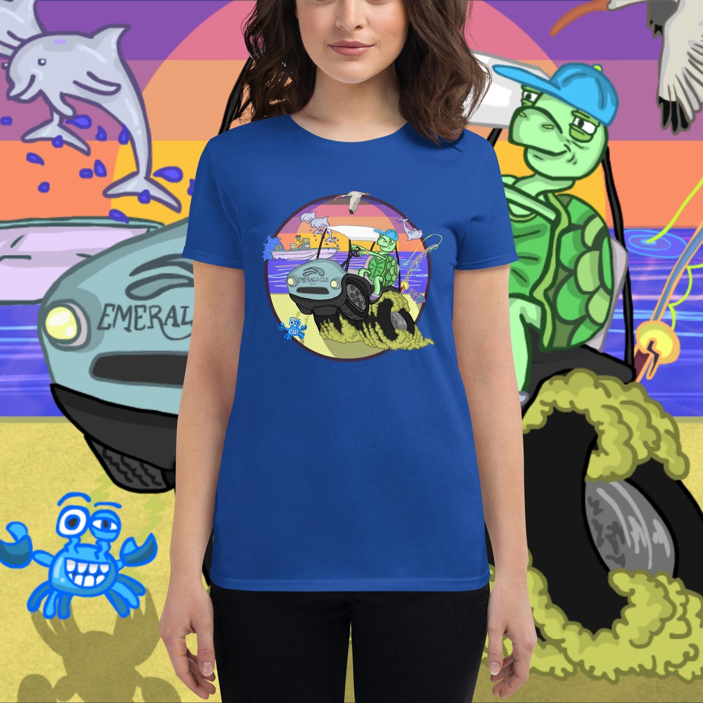 Golfcartin' Turtle Alternate Cut T-shirt