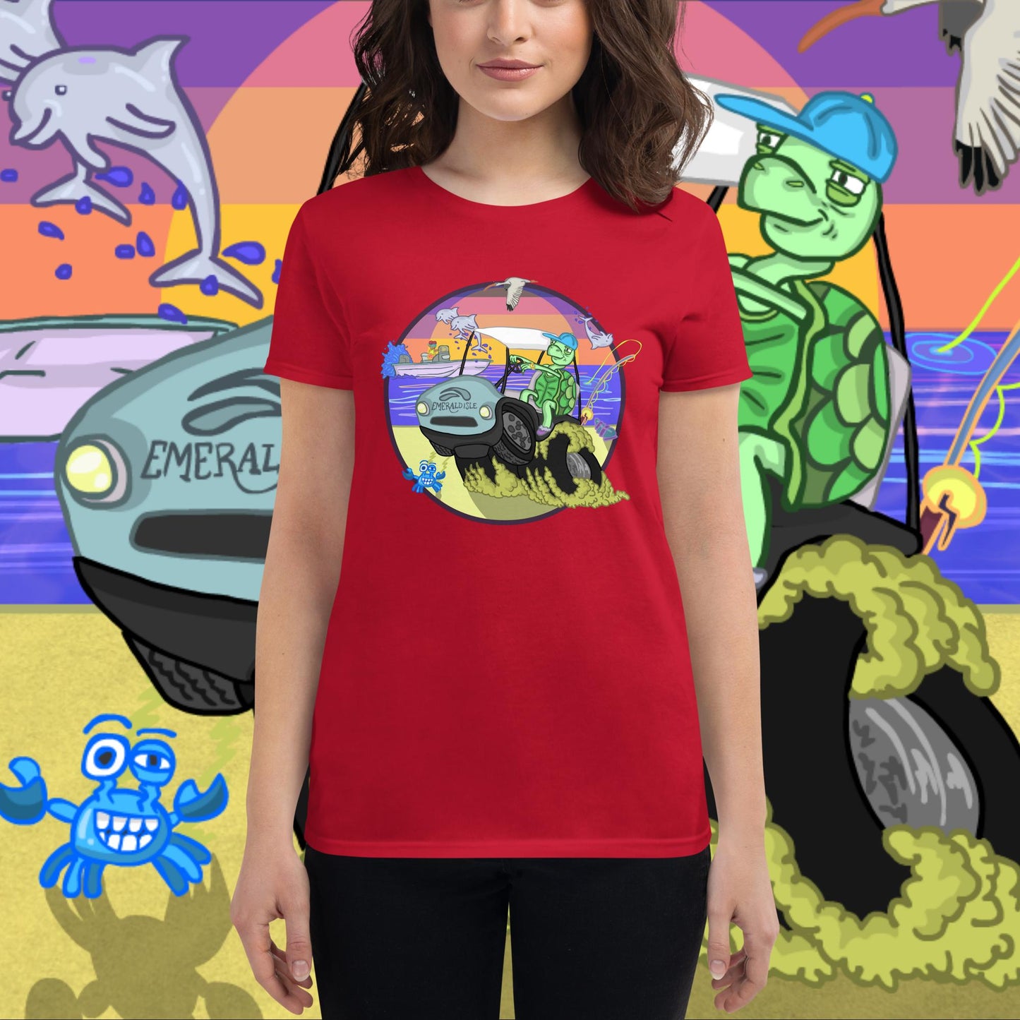 Golfcartin' Turtle Alternate Cut T-shirt