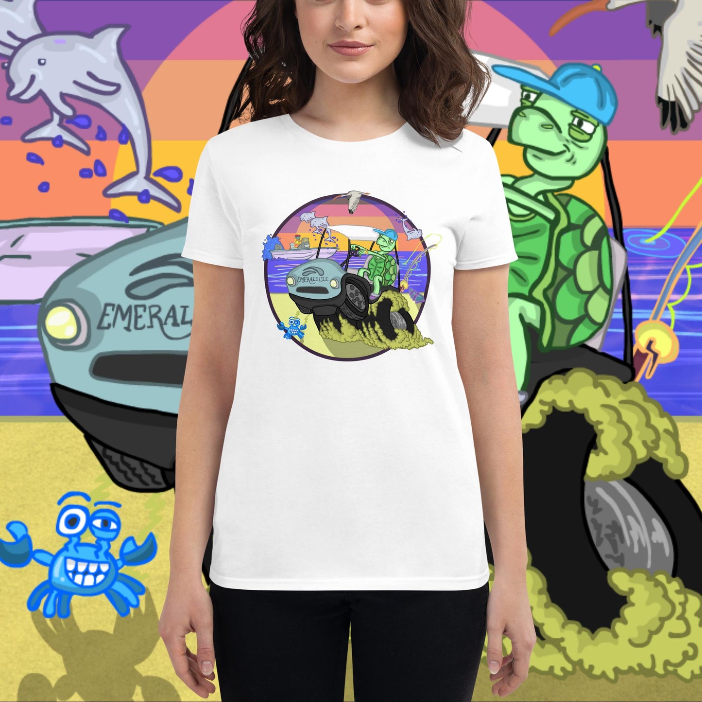 Golfcartin' Turtle Alternate Cut T-shirt