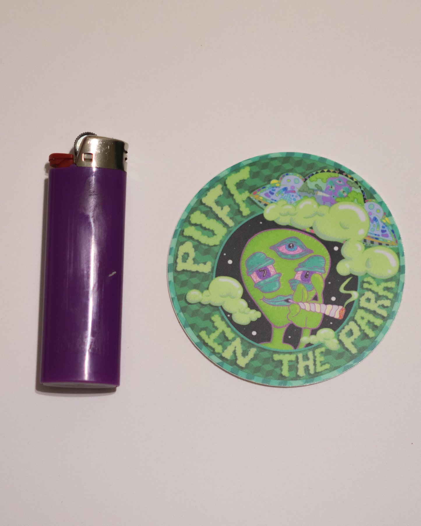 Puff in the Park Vinyl Sticker