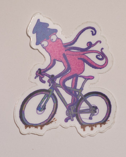 Squid Cross Vinyl Sticker