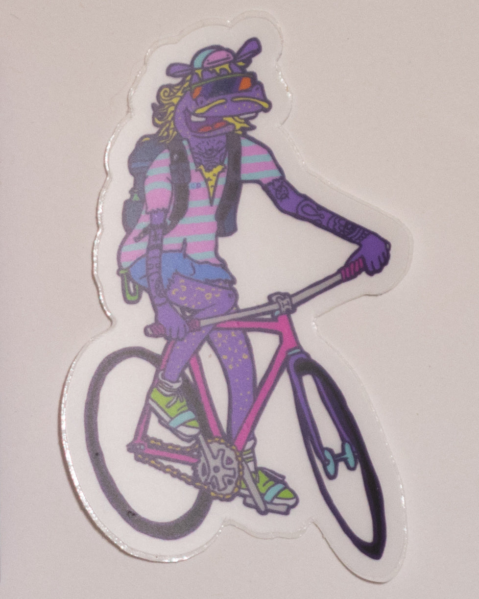 Fixie Hippo Vinyl Sticker