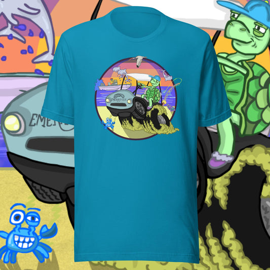 Golfcartin' Turtle Tee